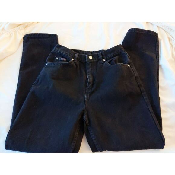 Riders Jeans Womens Petite Size 8P Black Straight Leg High Rise Pants - Picture 1 of 7